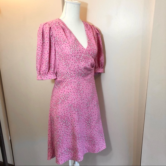 Kate Spade Meadow pink floral faux wrap dress NWOT - Picture 14 of 16